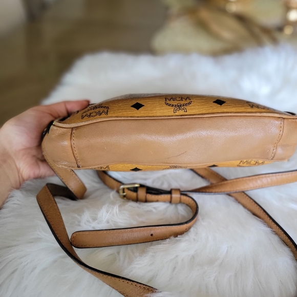 100% Authentic congnac MCM vintage crossbody bag - Picture 12 of 15